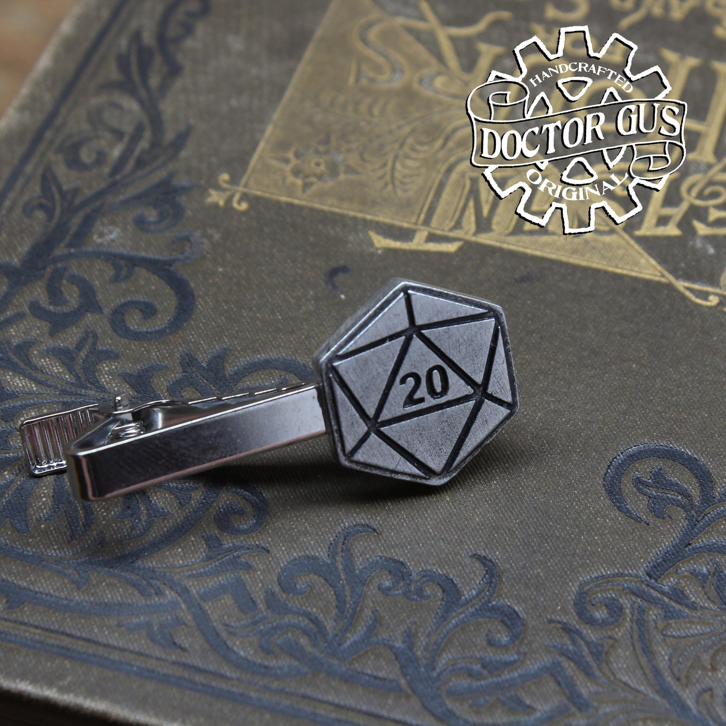 Natural Twenty Tie Clip - Pewter