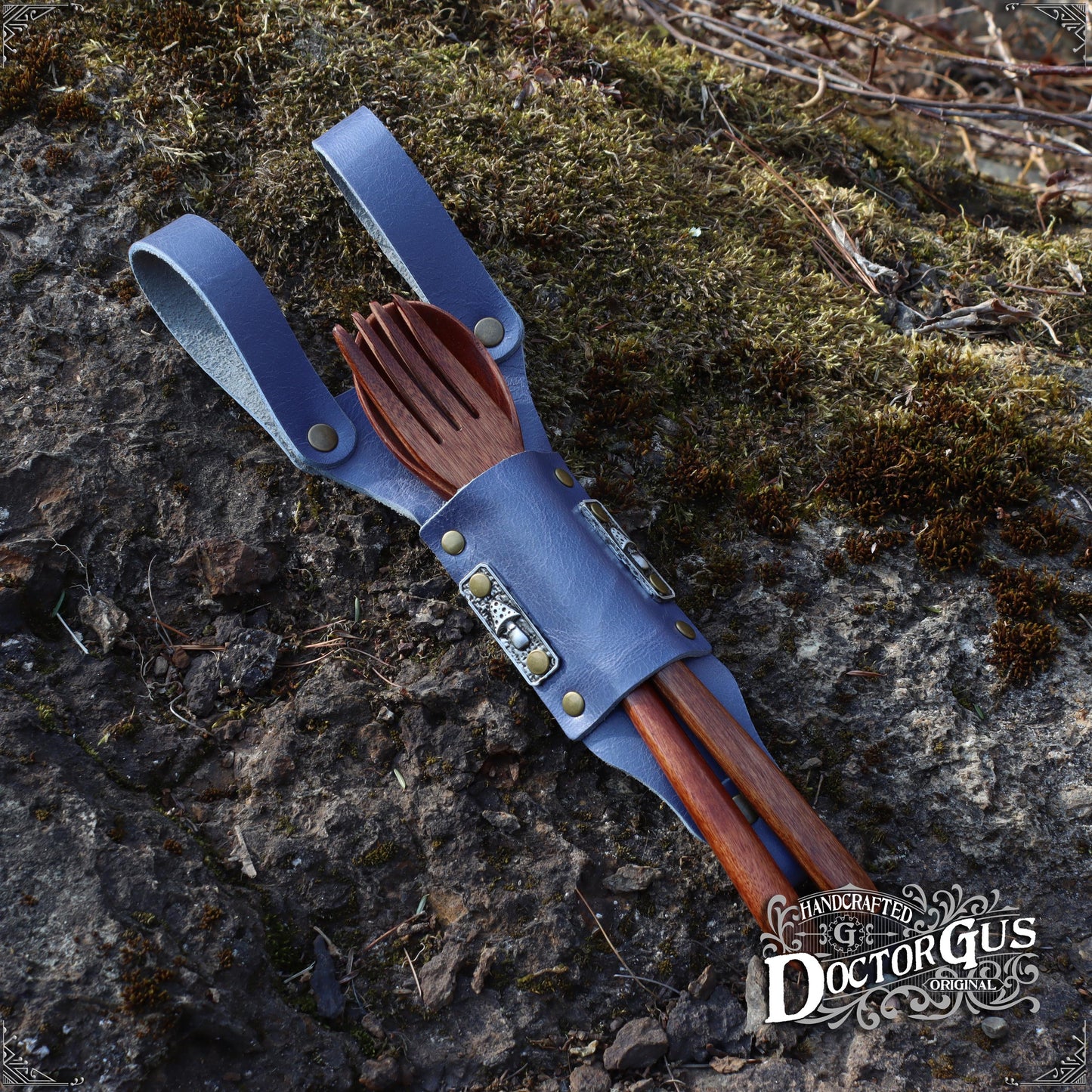 Leather Spoon Holster – Light Blue