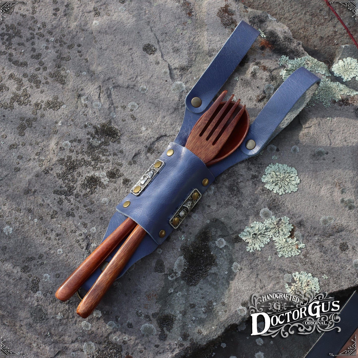 Leather Spoon Holster – Light Blue