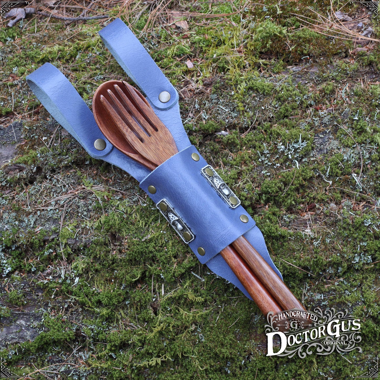 Leather Spoon Holster – Light Blue