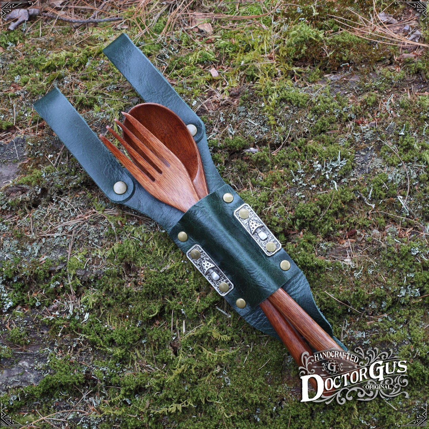 Leather Spoon Holster – Dark Green