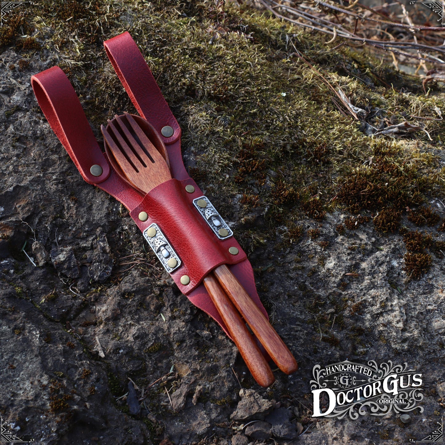 Leather Spoon Holster – Red