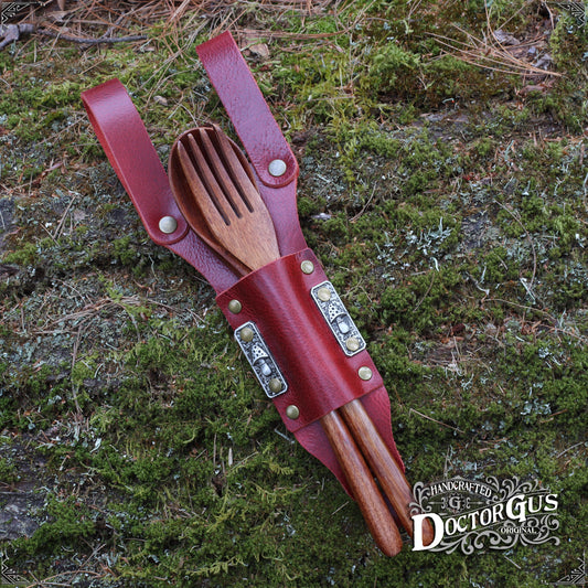 Leather Spoon Holster – Red