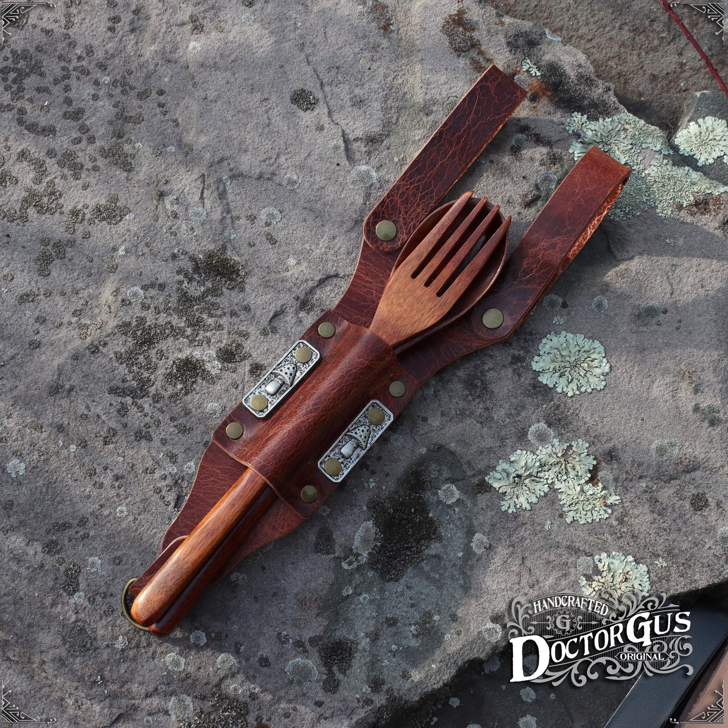Leather Spoon Holster – Antique Brown
