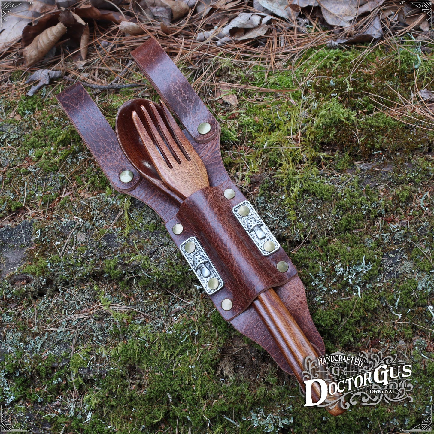 Leather Spoon Holster – Antique Brown