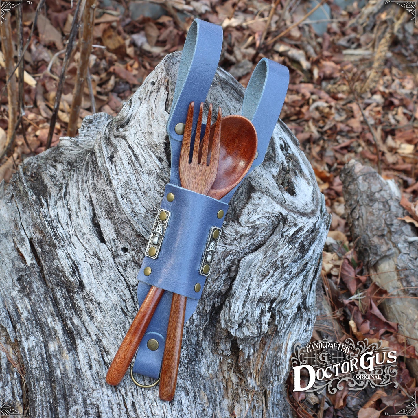 Leather Spoon Holster – Light Blue