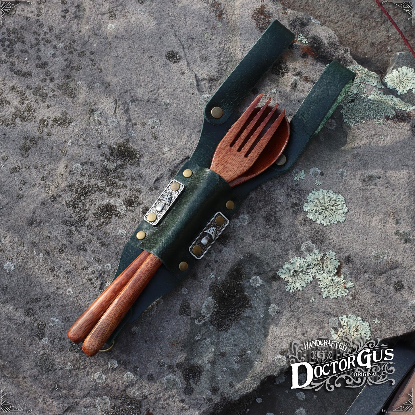Leather Spoon Holster – Dark Green