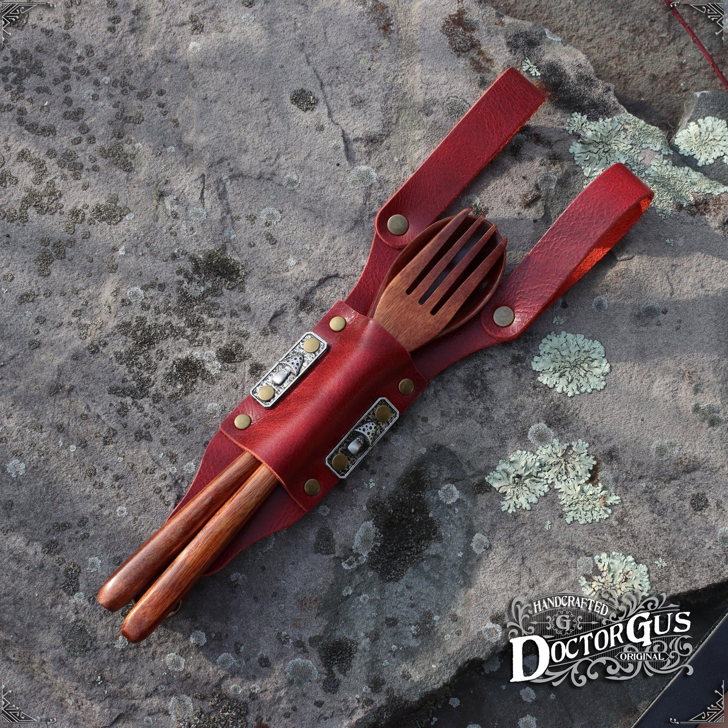 Leather Spoon Holster – Red