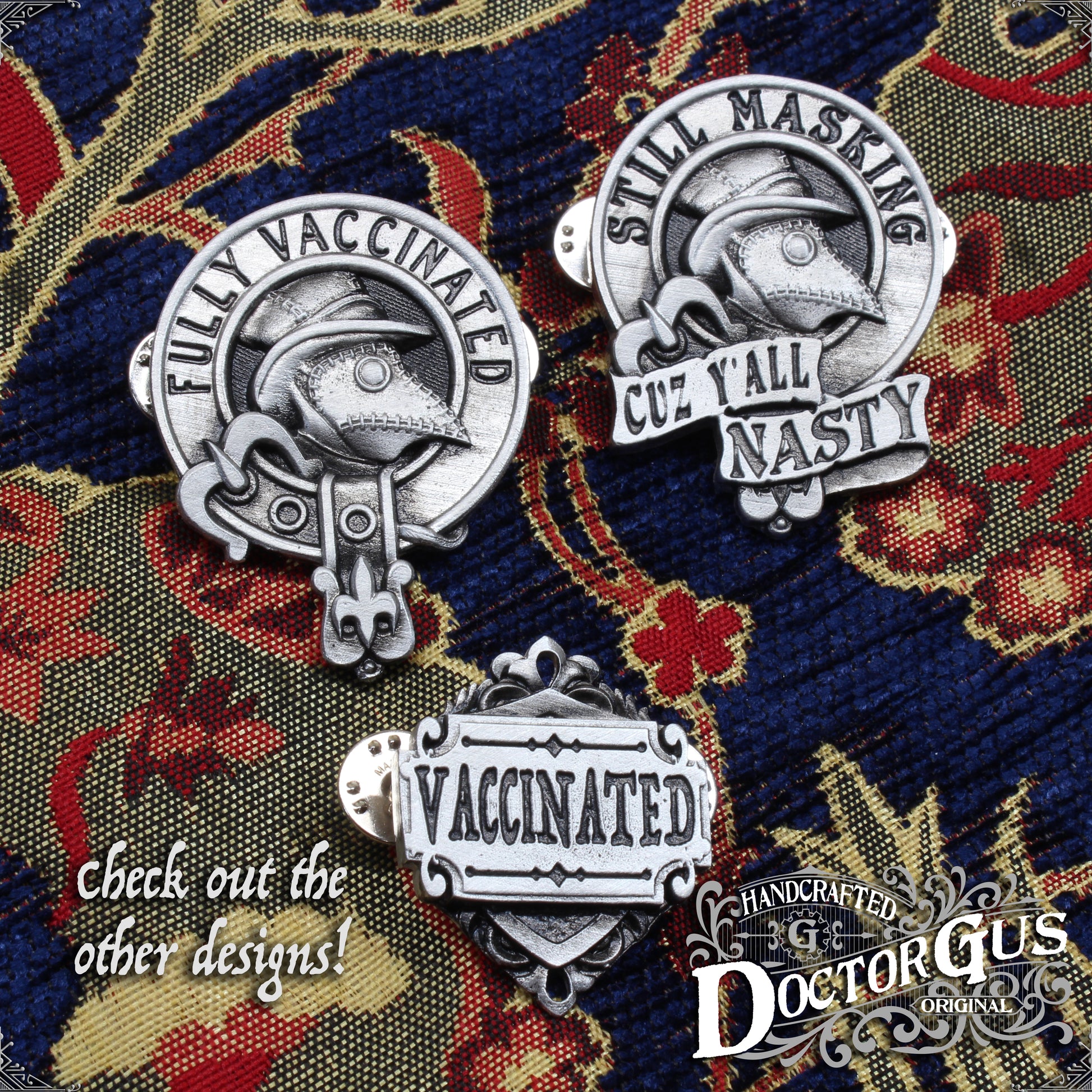Size Comparison. More designs available here at Doctor-Gus.com 