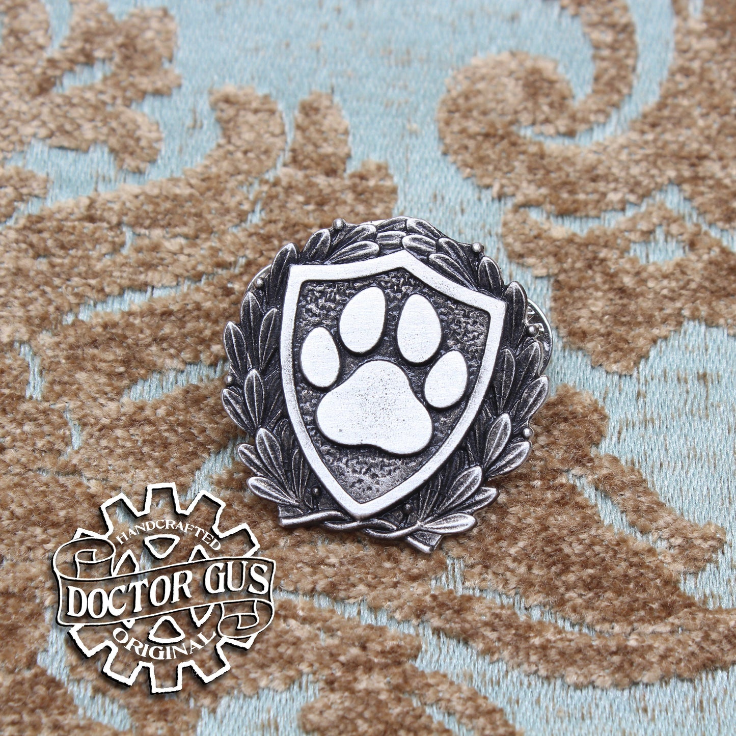 Paw Print Heraldic Badge