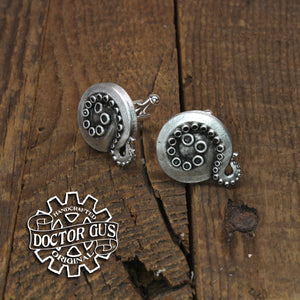 Tentacle Cuff Links - Cthulhu Cephalopod Accessories by Doctor Gus - Suit and Tie - Men's Gifts - Octopus Lovecraft Steampunk Wedding Groom