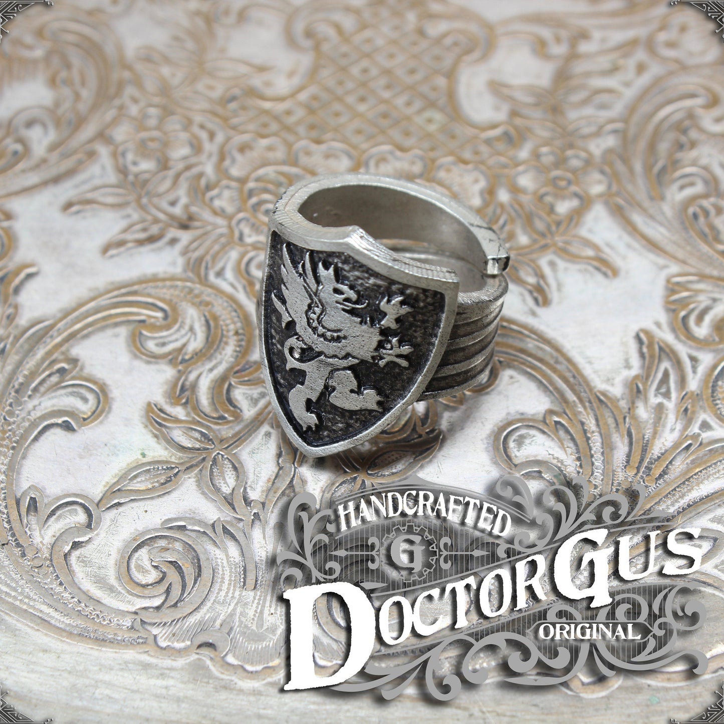 Griffin Shield Ring