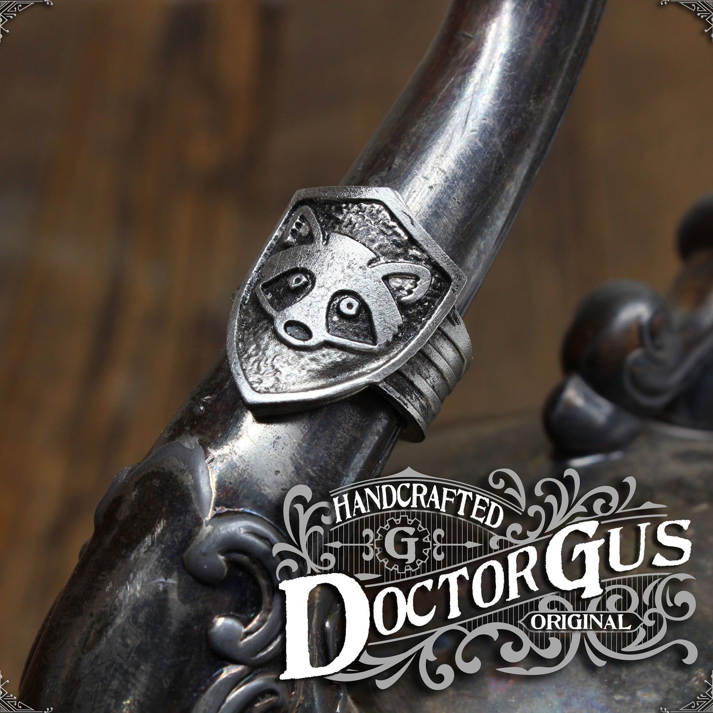 Raccoon Shield Ring