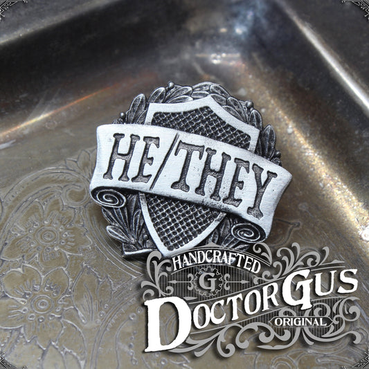 He/They Pronoun Badge