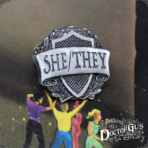 She/They Pronoun Badge