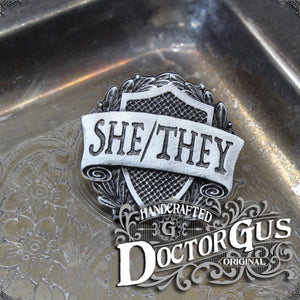 She/They Pronoun Badge