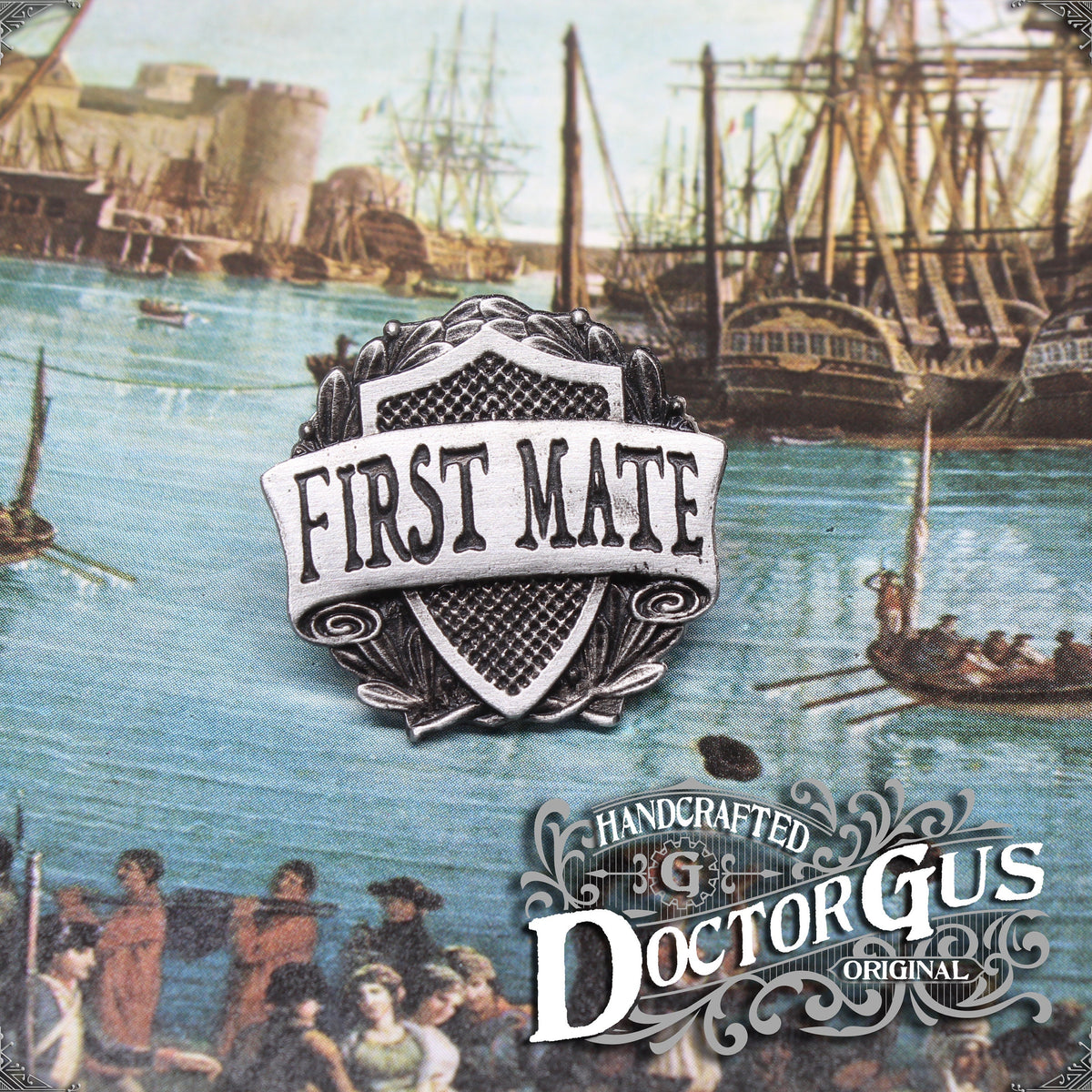 First Mate Script Sign First Mate Badge – Doctor Gus Designs