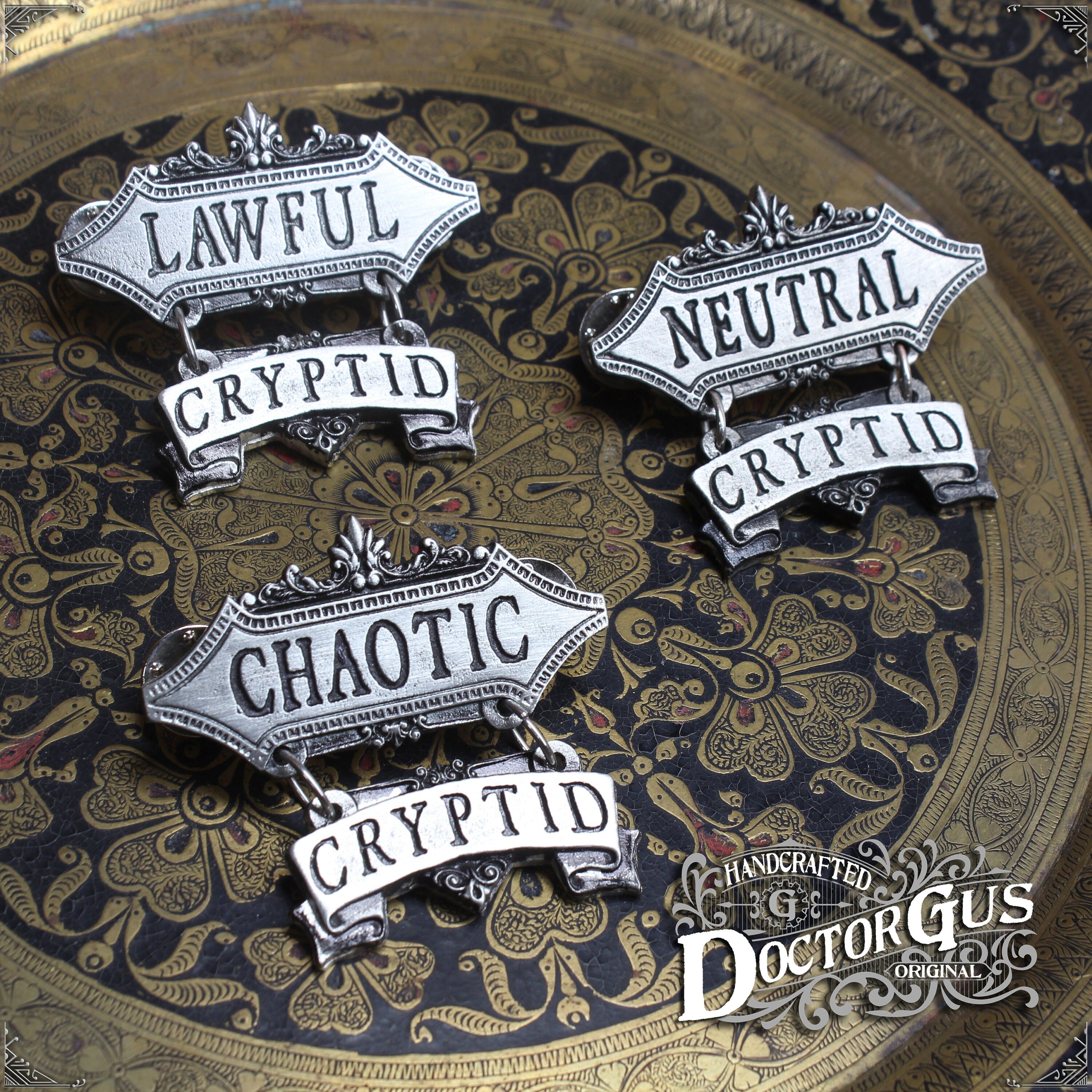 Cryptid Alignment Badge – Doctor Gus Designs
